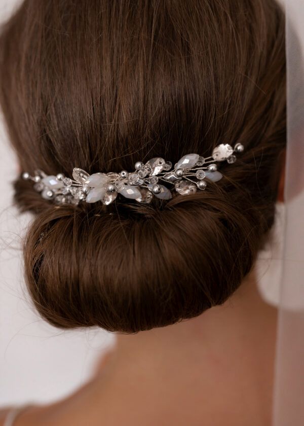 Grzebyki ślubne w stylu glamour