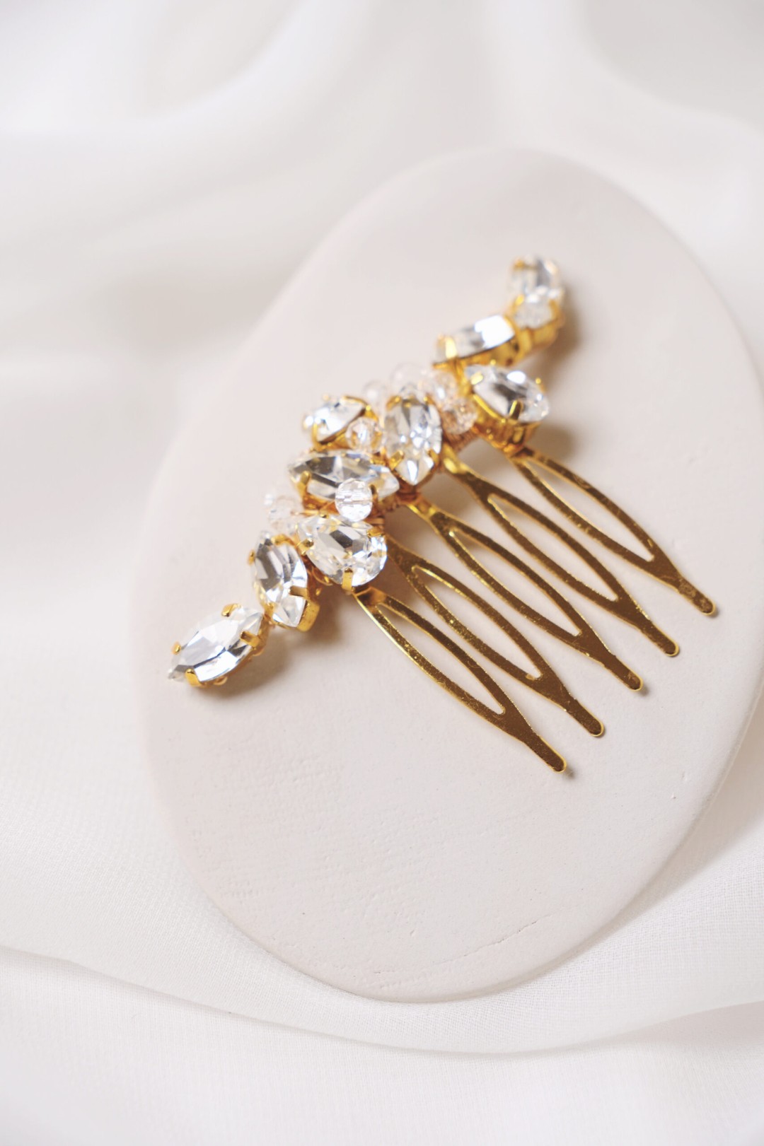 Grzebyki ślubne z cyrkoniami