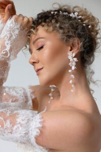 kolczyki ślubne długie