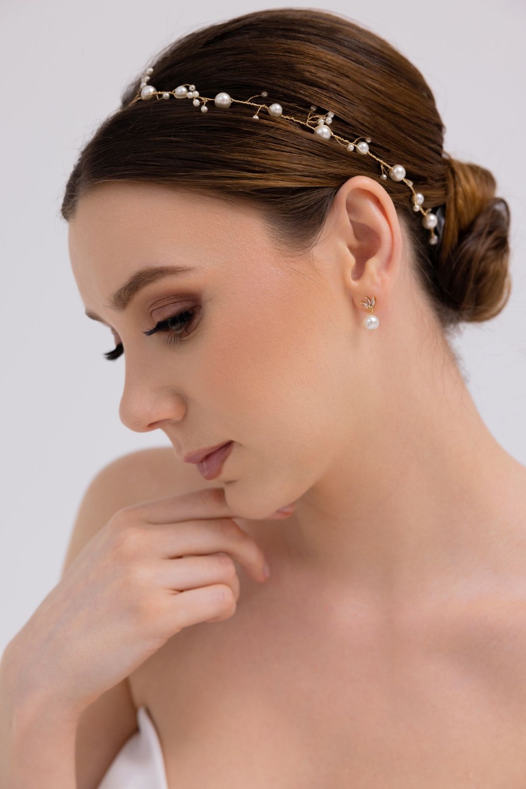 kolczyki ślubne krótkie