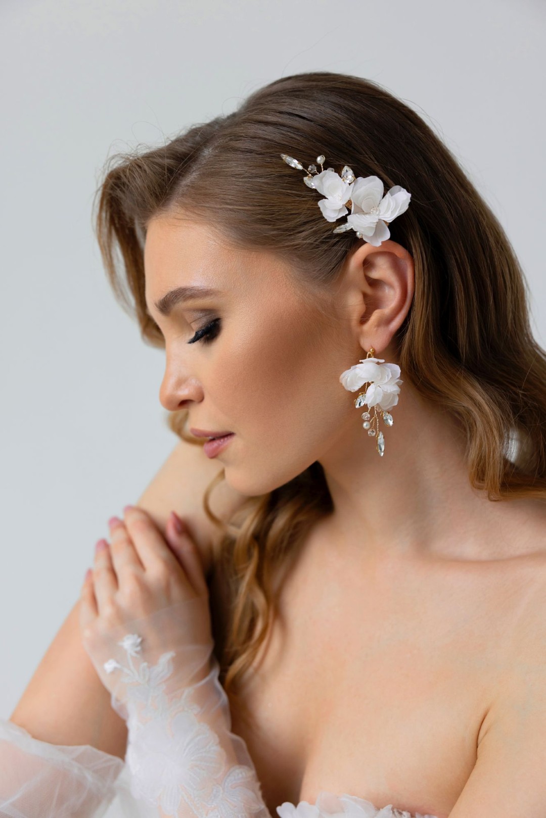 spinka ślubna kwiaty