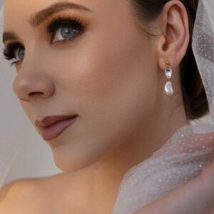 Kolczyki z perłą Swarovski "Lustra"