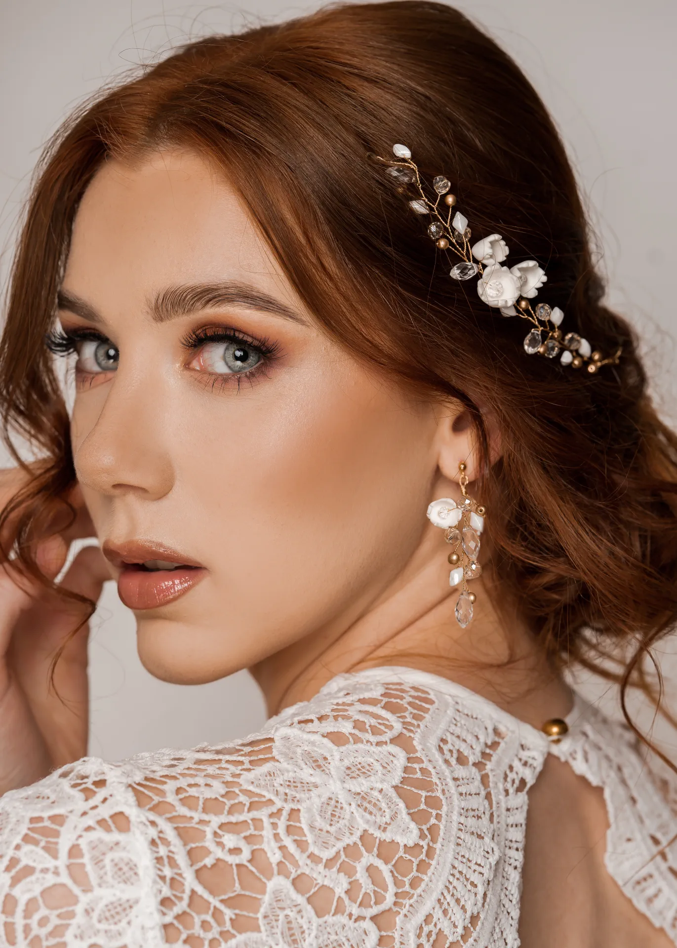 Biżuteria ślubna komplety delikatna