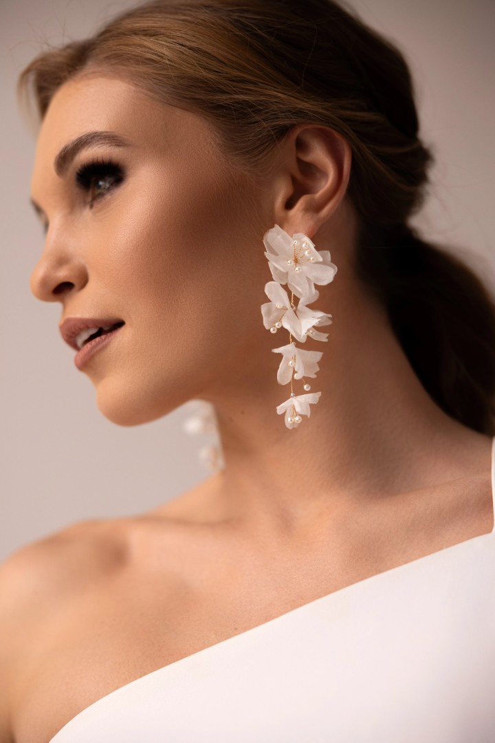 Kolczyki ręcznie robione ślubne