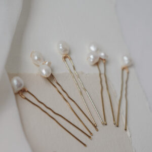 Zestaw kokówek z perłami naturalnymi "Pilar"