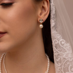 Kolczyki z okrągłą perłą "Lunaria"